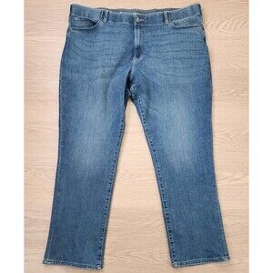 Lee Extreme Motion Jeans Mens 48x32 Stretch Straight Taper Blue Denim Pants